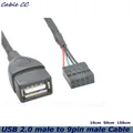 Scheda madre interna usb 2.0 femmina a 9 pin femmina adattatore cavo incorporato DuPont 2.54 per cavo Desktop del Computer