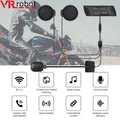 Robot VR Casco da motociclista Auricolare Bluetooth Radio FM Moto Cuffia vivavoce wireless