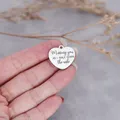 3pcs Stainless Steel Charm Missing You As I Walk Down The Aisle Laser Engraved for Love Heart