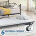 Twin Daybed with Trundle Metal Guest Sofa Bed Frame for Living Room