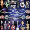 Fit Pandora Avengers Charms Bracelet Women Superhero Scarlet Witch Loki Spider-Man Beads For Bijoux