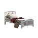 Brown San Marino Twin Bed - Transitional, Mission Style, Slatted HB/FB, 39"H, No Box Spring Required