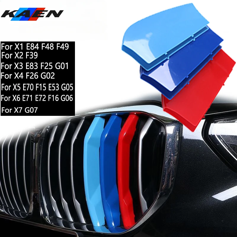 3 pz Auto Griglia Trim Striscia Per BMW X1 X2 X3 X4 X5 X6 X7 E84 F48 F49 F39 E83 F25 G01 F26 G02 E70 F15 E53 G05 E71 E72 F16 G06 G07