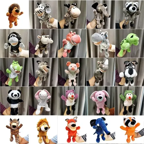Handschuh Panda Stofftiere Cartoon Plüschtiere Kinder Puppen Tier Handpuppe Plüsch Hand puppe