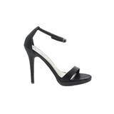 Michael Antonio Heels: Black Solid Shoes - Women's Size 8 1/2 - Open Toe