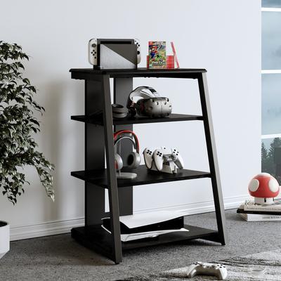 FITUEYES 4-Tier Media Console Corner Stand AV Record Player Stand