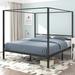 King Size Metal Bed Frame wtih Headboard Heavy Duty, Black