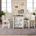 5 Pieces Counter Height Rustic Farmhouse Dining Room Wooden Bar Table Set with 4 Chairs