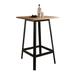 Jelle Retro Natural and Black Square Bar Table