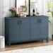 Modern Sideboard Buffet with 4 Doors and Adjustable Shelves, Kitchen Storage Cabinet with Metal Handles for Kitchen Dining Room