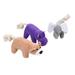 3Pcs Pet Cartoon Toy Pet Dog Squeaky Toy Funny Pet Interactive Supplies Pet Molars Tool (Khaki Puppy Purple Rhino Gray Elepha