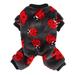 Xmarks Small Dog Pajamas Soft Velvet Pet Jumpsuit Clothes Warm Puppy Onesie Outfits for Dog Jammies Pjs Dark GreyXL