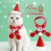 Dog Hoodie Christmas Pet Cat Teddy Dog Wool Knitting Snowflake Santa Warm Scarf Scarf Neck Holiday Decorations For Pet