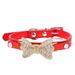 KIHOUT Deals Dog Collar Bling Crystal Bowknot Pet Collar Puppy Choker Necklace RDS