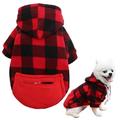 Dog Jacket Christmas Pet Pullover Hooded Sweater Pet Check Sweater Dogs Cats Check Sweater Pet Dressing Supplies Winter Sweater 6 Sizes