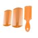 HOMEMAXS 3pcs Double-sided Tooth Lice Combs Portable Hair Scalp Massaging Combs (Orange)