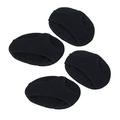 Homemaxs 1 Pair 2 Holes Silicone Gel Heel Pads Forefoot Half Yard Pads Anti-Slip Pads Forefoot Arch Support High-heeled Shoes Insoles - Free Size (Black)