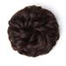 HX-Meiye Women Chignon Black Brown Wig Not Hurt Hair Natural-looking Wig for Dating Party Concerts Wedding Dark Brown
