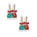 2PCS Makeup Christmas Decorations Acrylic Plane Christmas Makeup Nail Polish Mouth Red Decoration Pendant Christmas Decoration Christmas Gift Holiday Decoration Holiday Gift Small Pendant