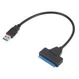 FRCOLOR SATA to USB Hard Drive Cable USB 3.0 Transmission Easy Drive Line USB SATA Adapter for 2.5 1.8 HDD Drives (Black)