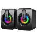 HOMEMAXS 1 Pair of Gaming Speakers Wired Computer Speakers Laptop Subwoofer USB Speakers