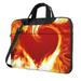 ZICANCN Laptop Case 14 inch Fire Heart Work Shoulder Messenger Business Bag for Women and Men