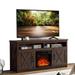 TV Stand with Fireplace Farmhouse TV Stand for 65â€™â€™TV 58â€™â€™L Fireplace Entertainment Center W/Storage Cabinets & Shelves DVD Player TV Media Console Fireplace Heater w/Remote Control