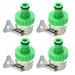 4 Pcs Heavy Duty Adjustable Stainless Steel Worm Gear Hose Clamps Connector Miniature Power-Seal Worm-Drive Pipe Connector 14mm-24mm (Green)