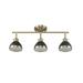 Globe Electric 22 3-Light Matte Brass Track Lighting Bar with Matte Black Shades 91004404