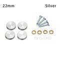 New Furniture Hardware Stainless Steel Mirror Fasteners Mirror Fixing Nails Decoration Screw Covers Screws Decorative Cap SILVER 22MM