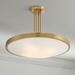 Possini Euro Design Possini Euro Aldo 21 1/2 Wide Brass and Opal White Glass Bowl Pendant