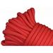 Polypropylene Rope - Heavy Duty All Purpose Durable USA Made Utility Cord Tie Down Rope - Indoor Outdoor Camping Pull Barricade - Red - 1/4 in x 50 Foot Coil
