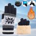 TMOYZQ Winter Upgraded Touchscreen Knit Gloves for Men & Women Cold Weather Outdoor Thick Thermal Warm Stretchy Knit Gloves Mittens with Fleece Lining for Running Driving Hiking