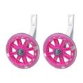 1 Set 16 Inch Children Bike Auxiliary Wheels Bike Training Wheels Kids Balance Stabilizer Wheels with Tripod Bracket (Pink)