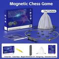 Magnetic Chess Game-Multiplayer Battle Magnet Board Games New Family Set for Kids and Adults Magnetic Strategy Game 2 Player with Party Travel Table Top Magnet Strategy Game(with Game Rope)
