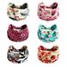 Wide Headbands Yoga Sweatbands Elastic Printed Head Scarfs Stretch Hair Bands for Women and Girls 6pcs