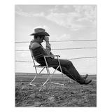 James Dean Seated Behind Fence On The Sets Of giant - 20X24 Print By Globe Photos 20X24