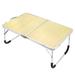 Unique Bargains Foldable Portable Lap Desk Picnic Bed Tray Tables Wood Color