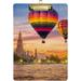 Dreamtimes Hot Air Balloons Clipboard Acrylic Standard A4 Letter Size Clip Board with Low Profile Clip for Office Classroom Doctor Nurse and Teacher 12.5 x9