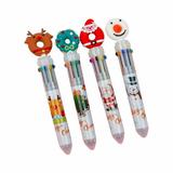 Clearance! Fdelink Christmas Pen Clearance New Christmas Tree Santa 6 Colors Cartoon Press Plastic Cute Ballpoint Pen for Students Christmas Gifts Creative Hand Account Pen Press Ball Point Random