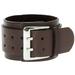 1pc Double Layers Leather Bracelet With Big Buckle Hand Chain Hand Ornament Wristband for Men (Coffee)