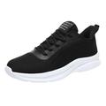 PMUYBHF Mens Tennis Sneakers Black Tennis Shoes Men Men s Shoes Large Size Fashion Casual Mesh Breathable Casual Shoes Lace up Running Shoes