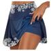 PURJKPU Christmas High Waisted Tennis Skirt for Women High Waisted Lightweight Athletic Golf Skorts Skirts with Shorts Blue 5XL