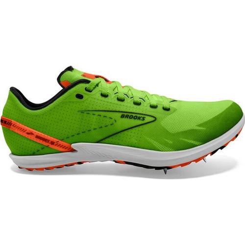 BROOKS Herren Laufschuhe Draft XC, Größe 44 in Green Gecko/Red Orange/White