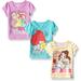 Preschool Yellow/Blue/Pink Disney Princess T-Shirt Three-Pack