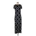 MICHAEL Michael Kors Casual Dress - Sheath High Neck Short sleeves: Black Dresses - Women's Size P