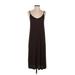 H&M Casual Dress - Midi Scoop Neck Sleeveless: Brown Print Dresses - Women's Size Small