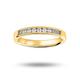 9 Carat Yellow Gold 0.20 Carat Brilliant Cut And Baguette Channel Set Half Eternity Ring - Ring Size L