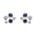 Gossamer 18ct White Gold Sapphire & Diamond Cluster Stud Earrings