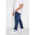 Inside Leg Size 32", Waist Size 54 Mens Badrhino Big & Tall Midblue Stretch Jeans Big & Tall